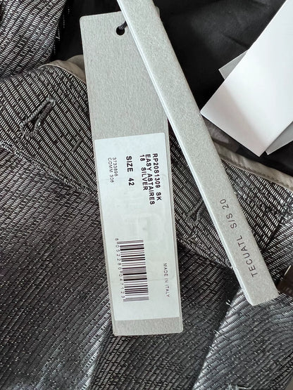 stylish silver cropped pants by rick owens