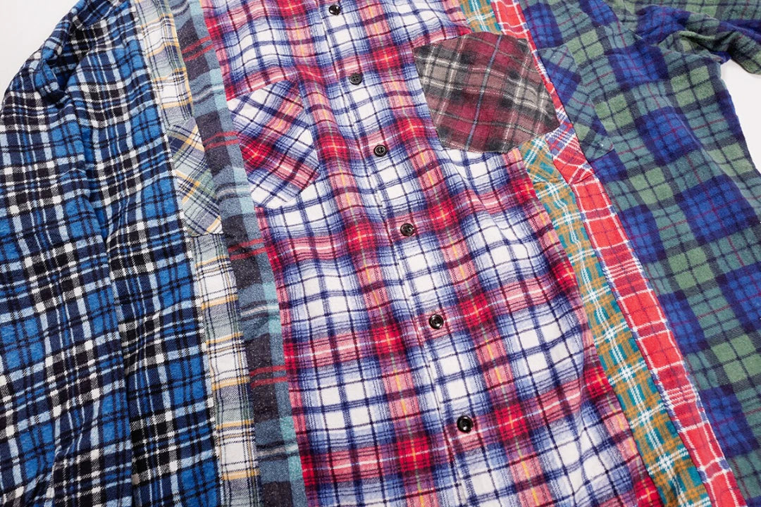 NEEDLES Rebuild 7 Cut Flannel Shirt