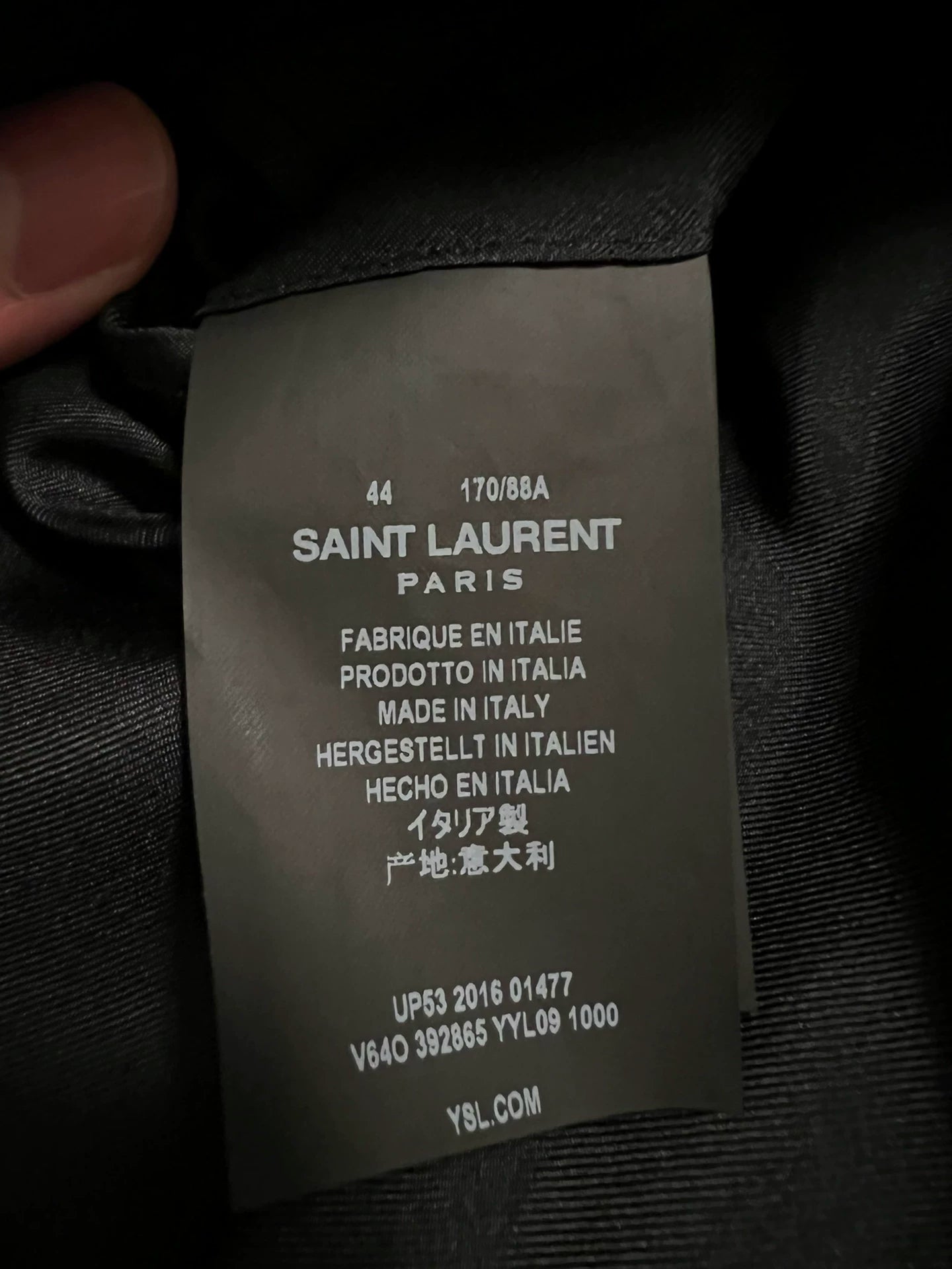 Saint Laurent Black Gold Button Blazer