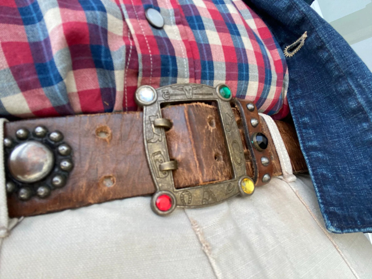 Rare HTC Western Style Leather Belt