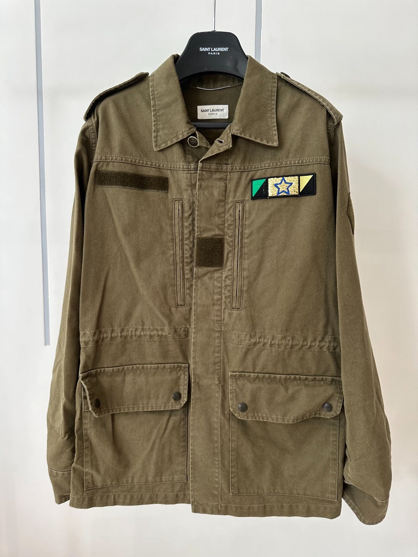 Saint Laurent Olive Green Shark Jacket