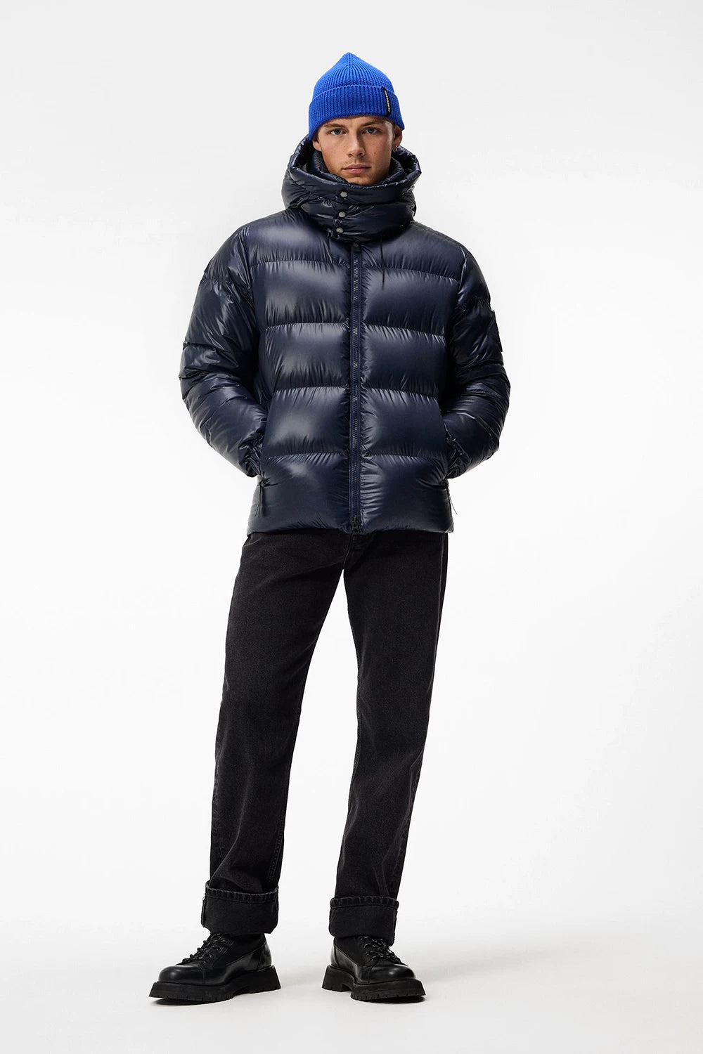 j.lindeberg creek down jacket navy blue