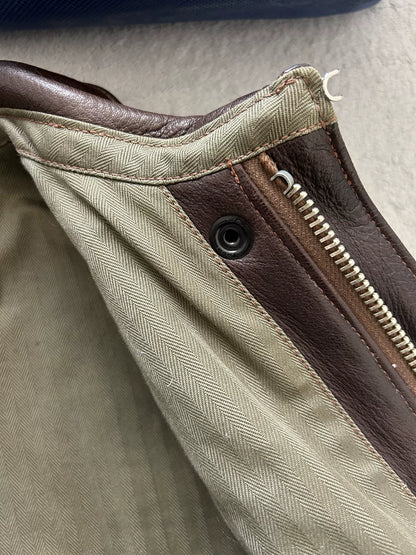 real mccoy A2 brown leather jacket