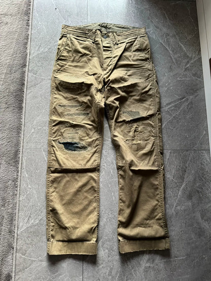 RRL Herringbone Patchwork Cargo Pants