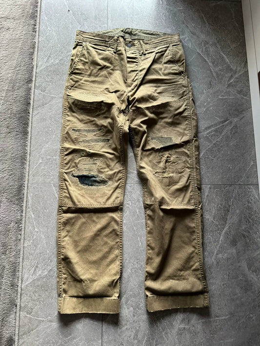 RRL Herringbone Patchwork Cargo Pants
