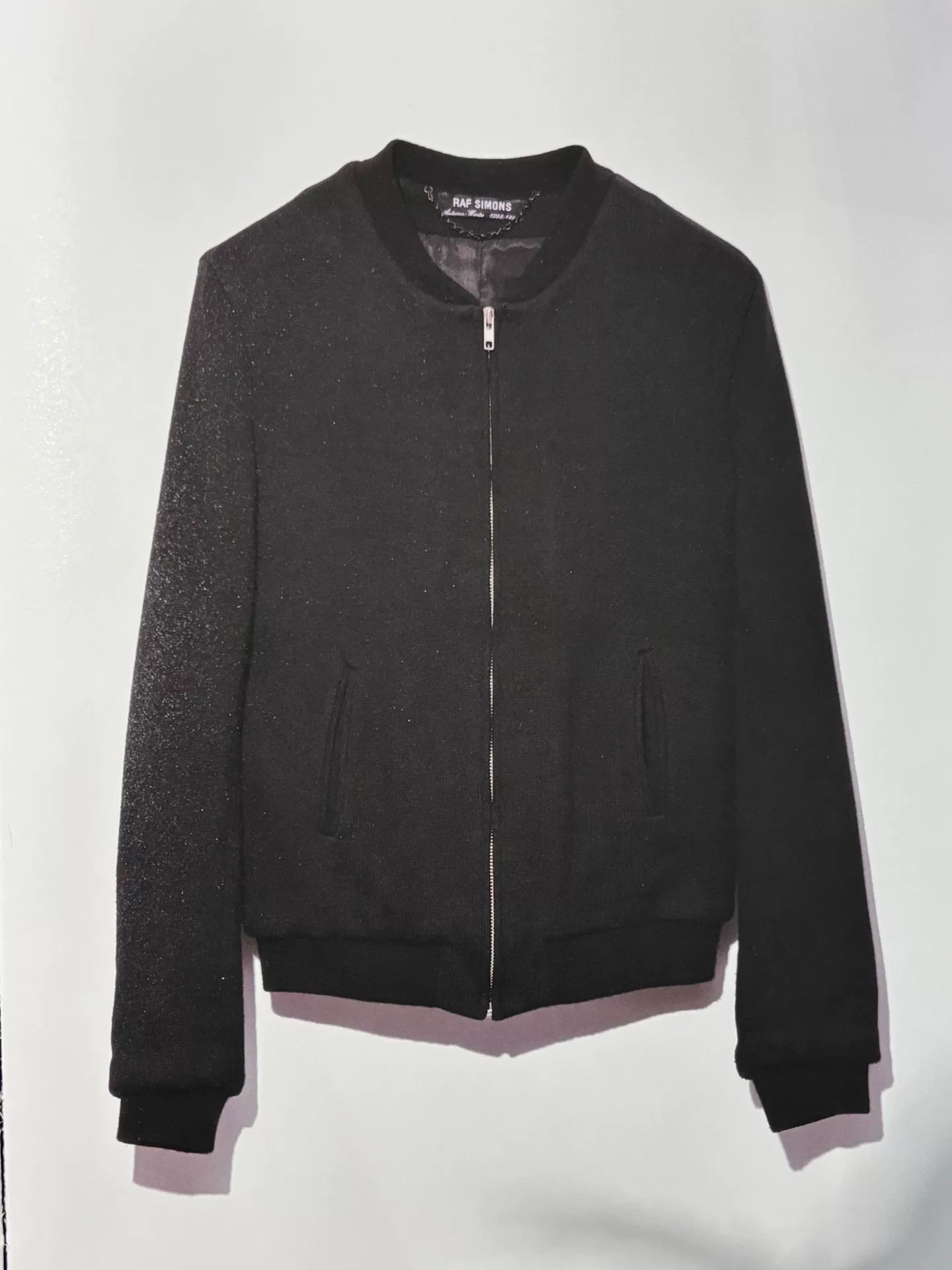 raf simons aw 1998 leather bomber jacket