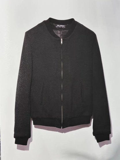 raf simons aw 1998 leather bomber jacket