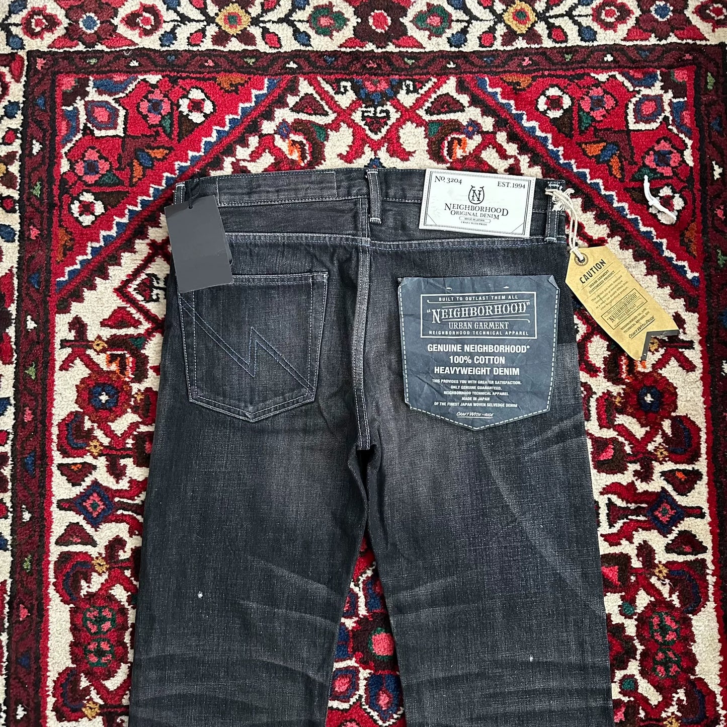 neighborhood black narrow denim pants