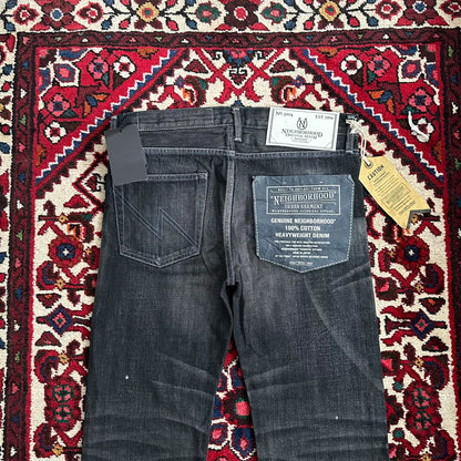 neighborhood black narrow denim pants