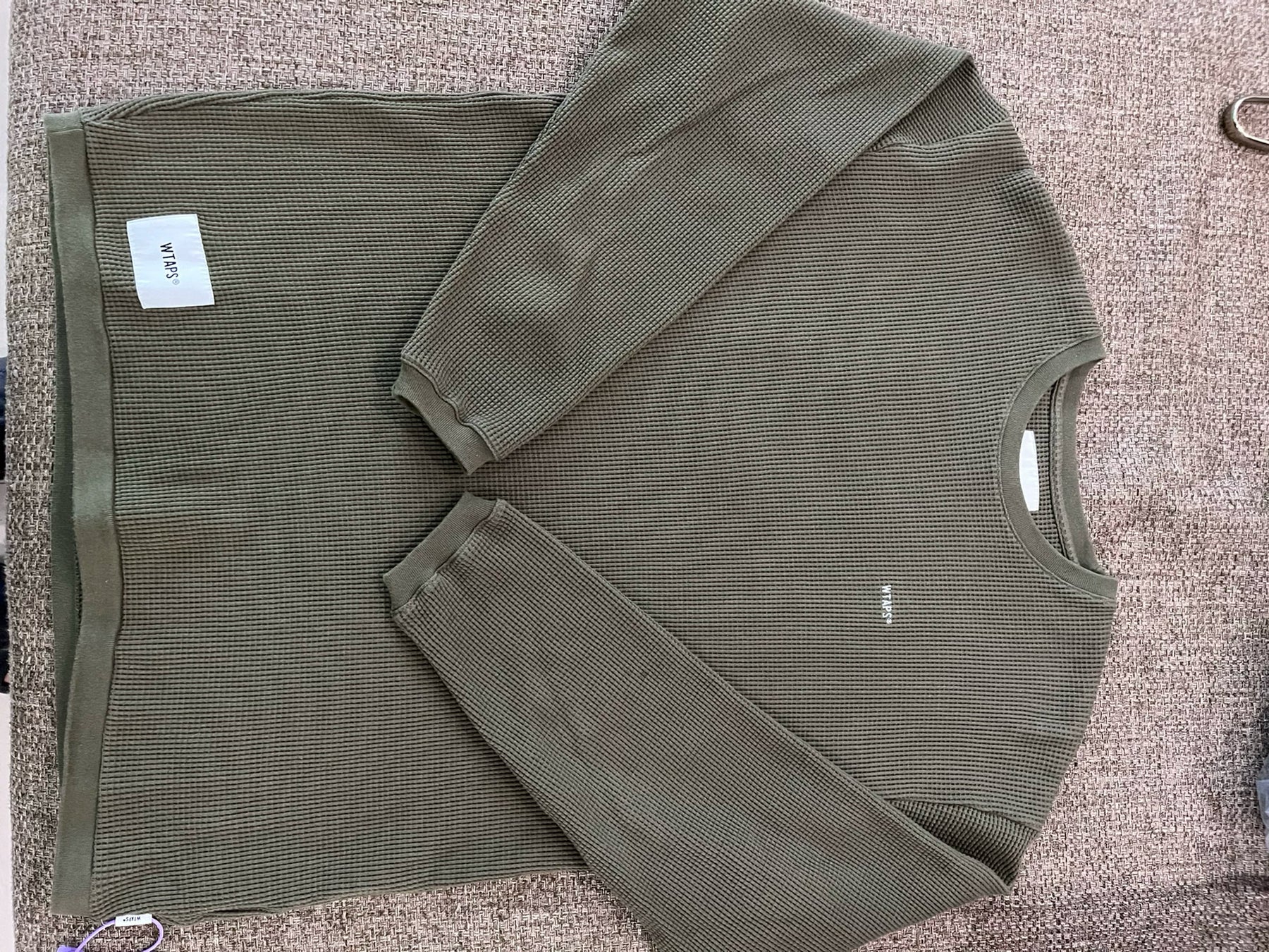 WTAPS 21ss Waffle Long Sleeve Sweatshirt