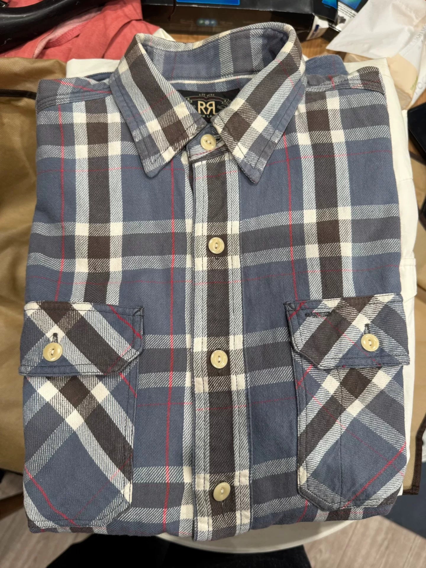 classic plaid flannel shirt by RRL