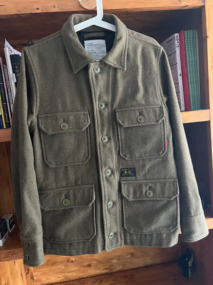 cozy wool jacket with four pockets