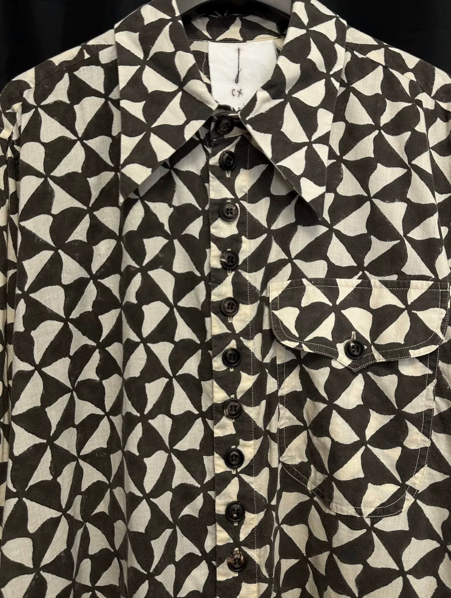 limited edition black and white hand-drawn shirt