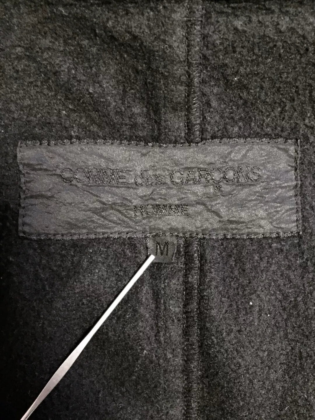 COMME des GARCONS Homme Black Pleated Blazer