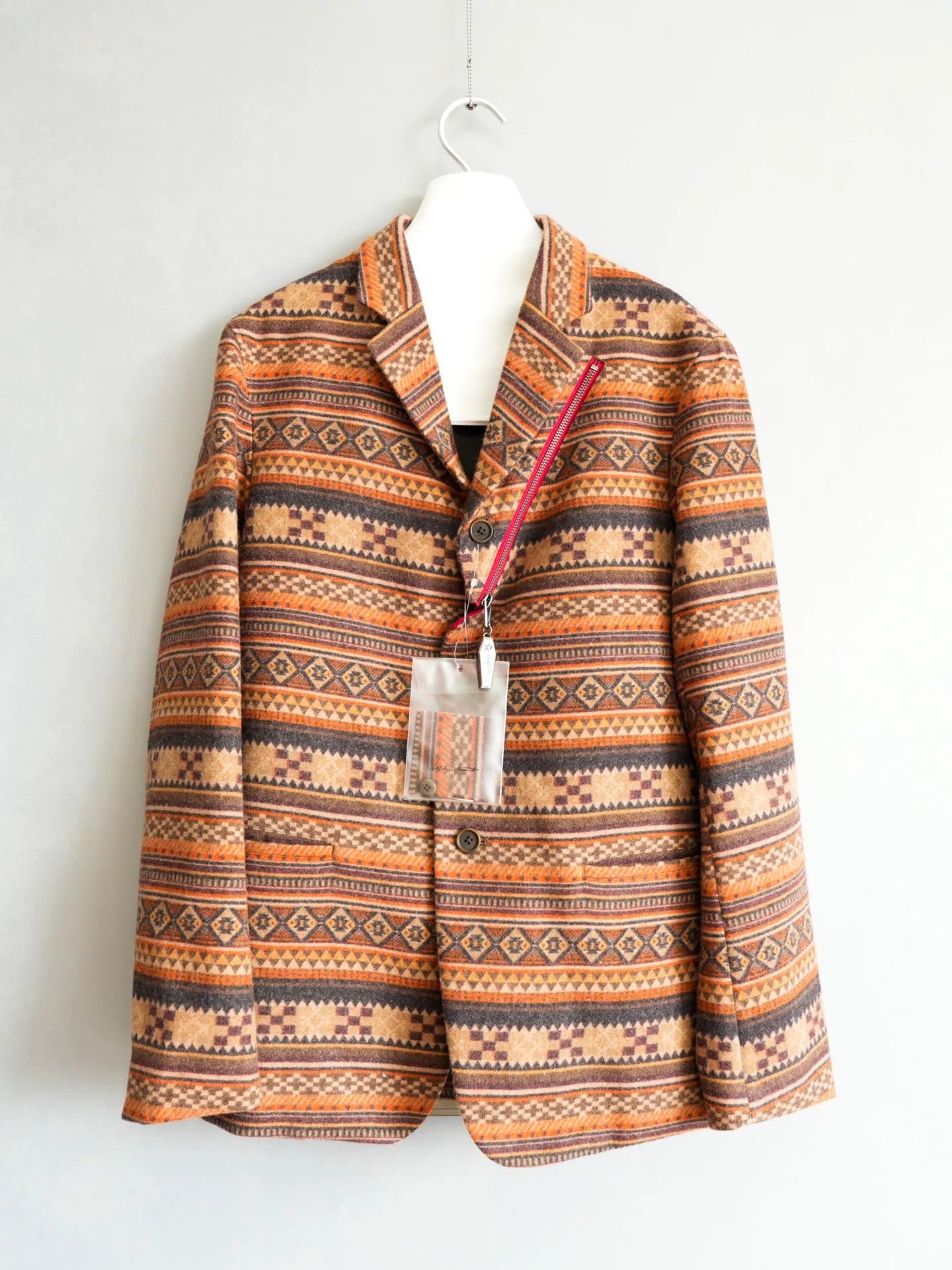 Yohji Yamamoto Patterned Zip Jacket