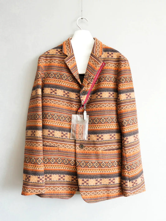 Yohji Yamamoto Patterned Zip Jacket