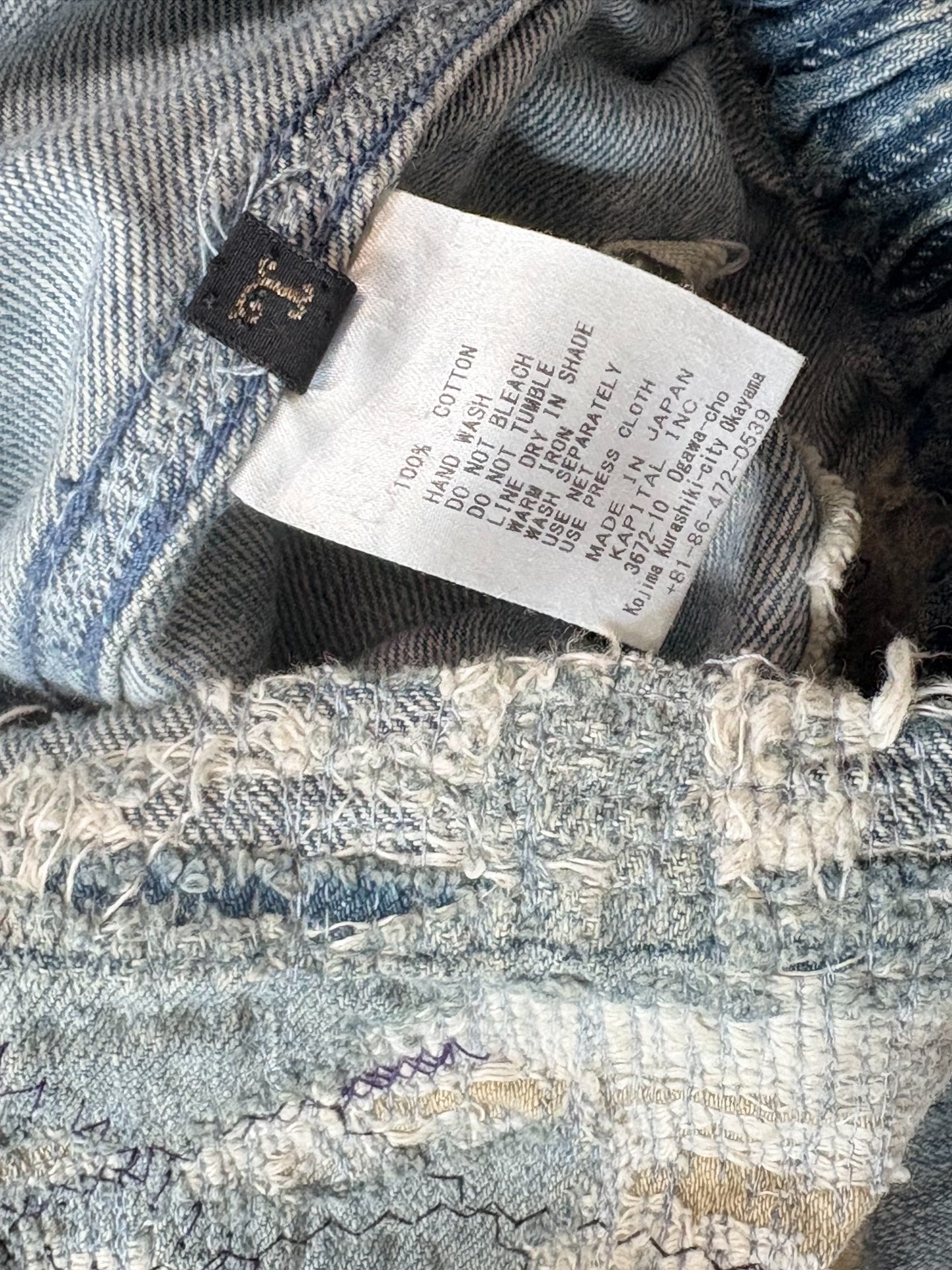 KAPITAL BORO Distressed Denim Jacket
