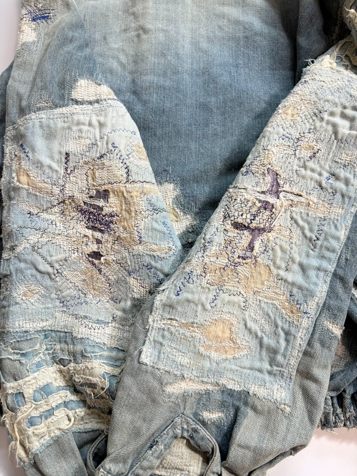 KAPITAL BORO Distressed Denim Jacket