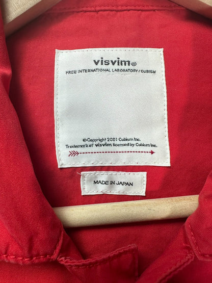 visvim minto hunting jacket in watermelon red