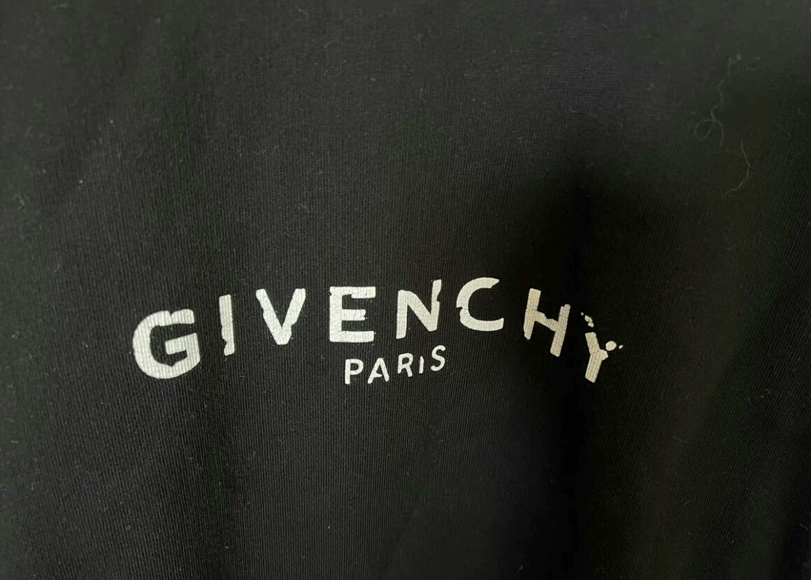 Givenchy Black Distressed Logo Sweatshirt