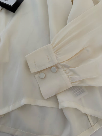 Saint Laurent Men's Beige Silk Shirt