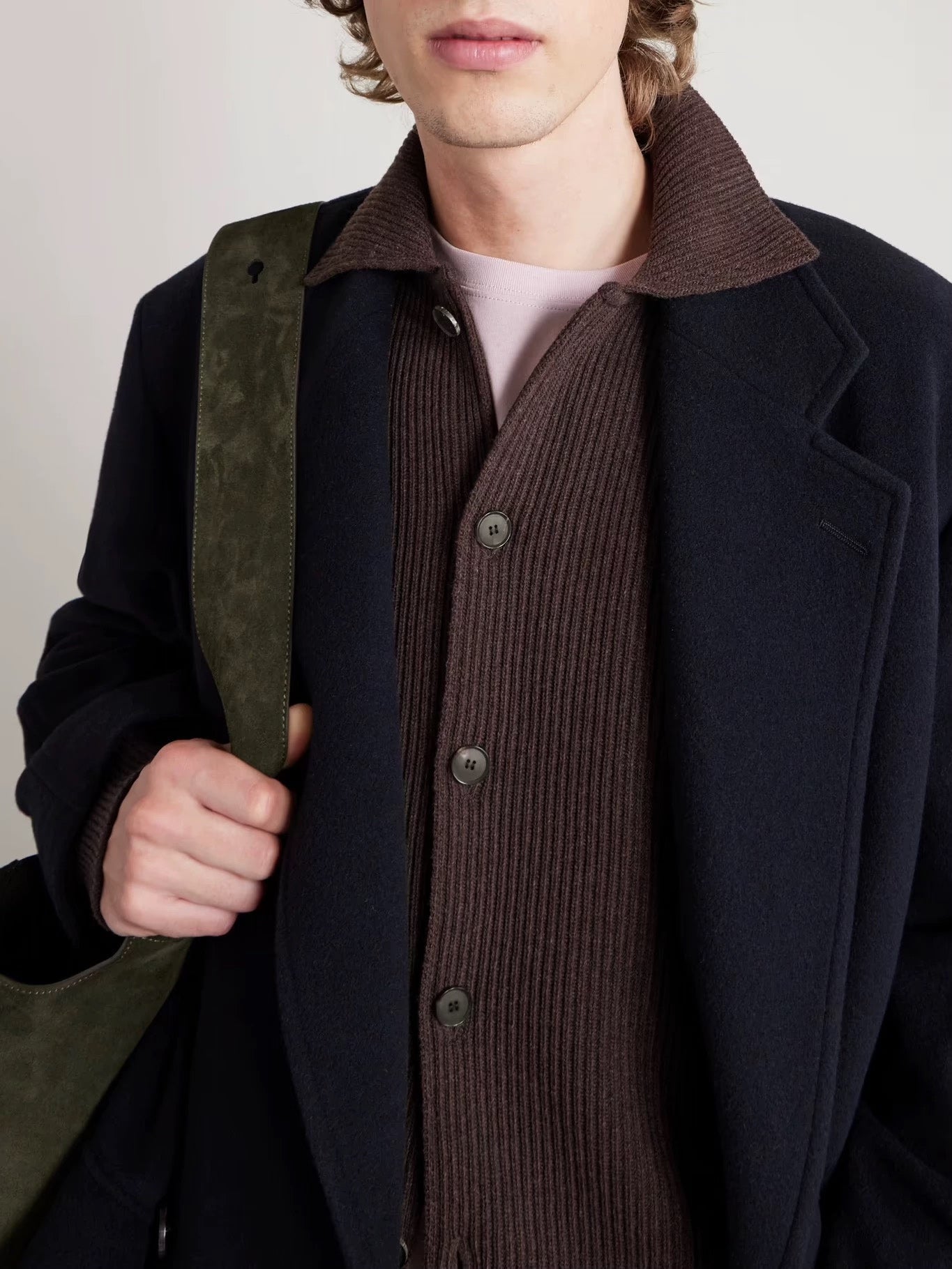 AURALEE Super Fine Wool Toggle Cardigan