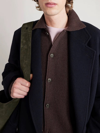 AURALEE Super Fine Wool Toggle Cardigan