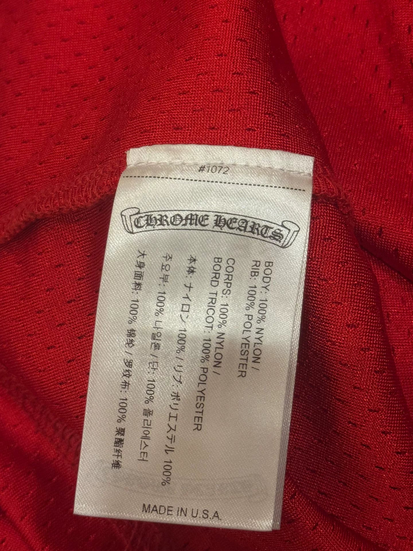 Chrome Hearts Red Graffiti Hockey Jersey