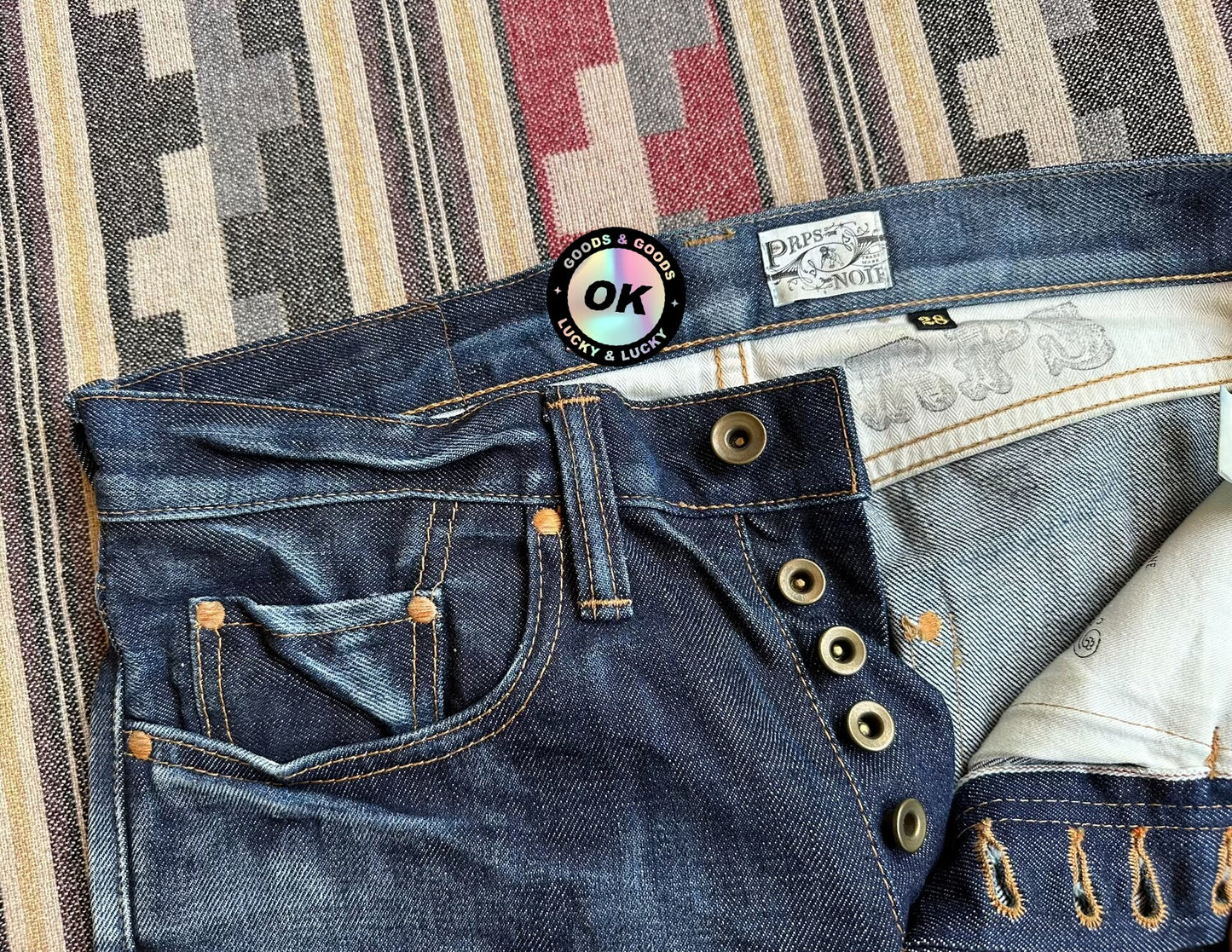 prps noir distressed denim pants from japan