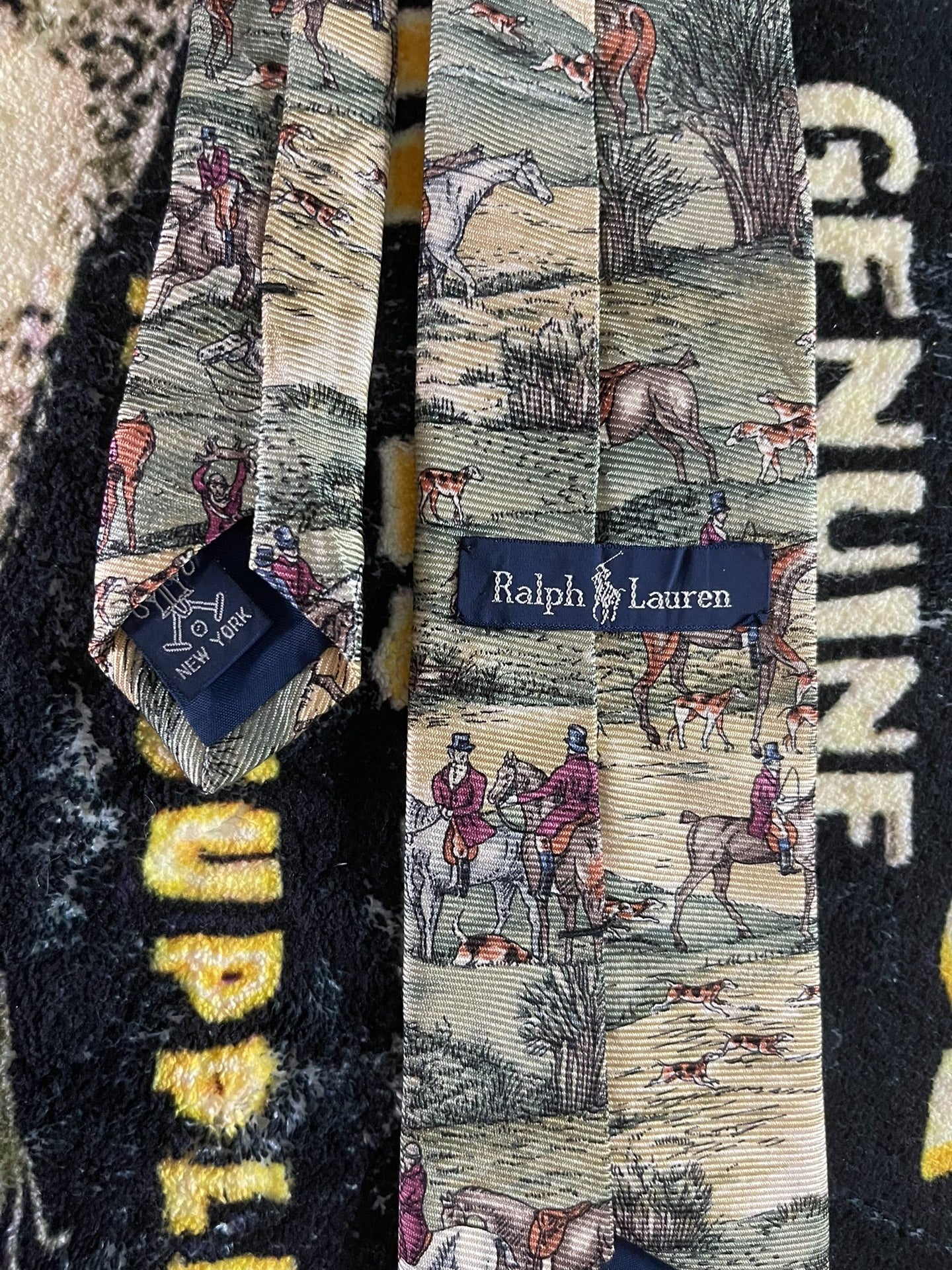 Ralph Lauren Hunting Theme Tie