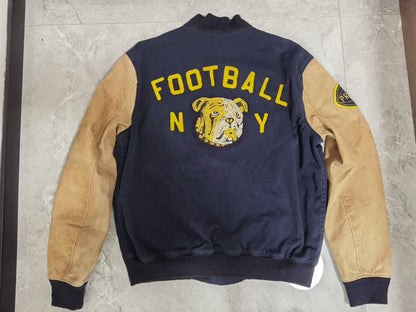 RRL Ralph Lauren Leather Sleeve Vintage Jacket