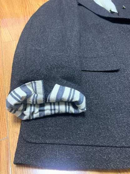 visvim verde tweed blazer in black