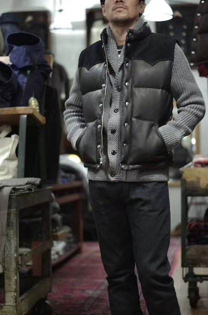 real mccoy's down vest in brown