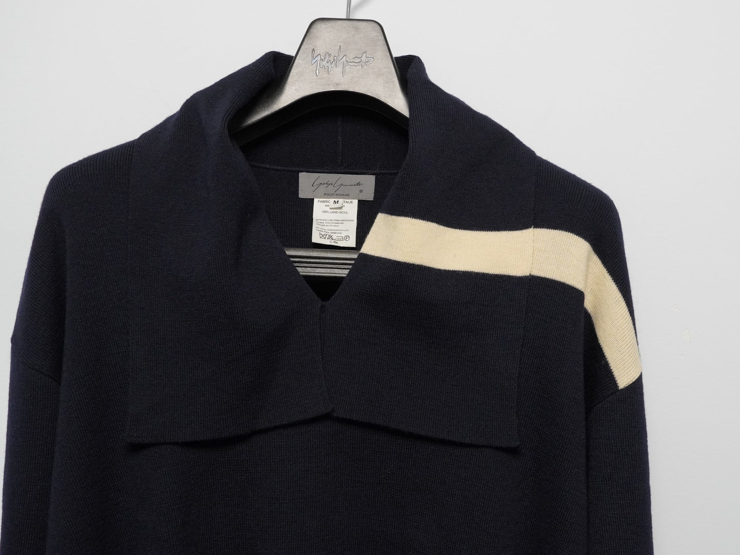 Yohji Yamamoto 1980ss Navy Collar Wool Sweater