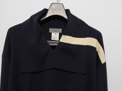 Yohji Yamamoto 1980ss Navy Collar Wool Sweater