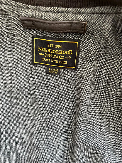 NEIGHBORHOOD Leather Baseball Jacket