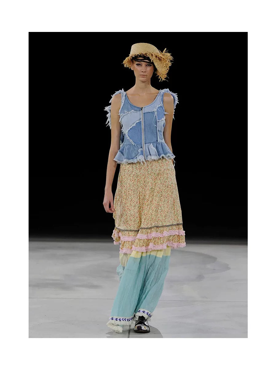 Nozomi Ishiguro Distressed Denim Vest