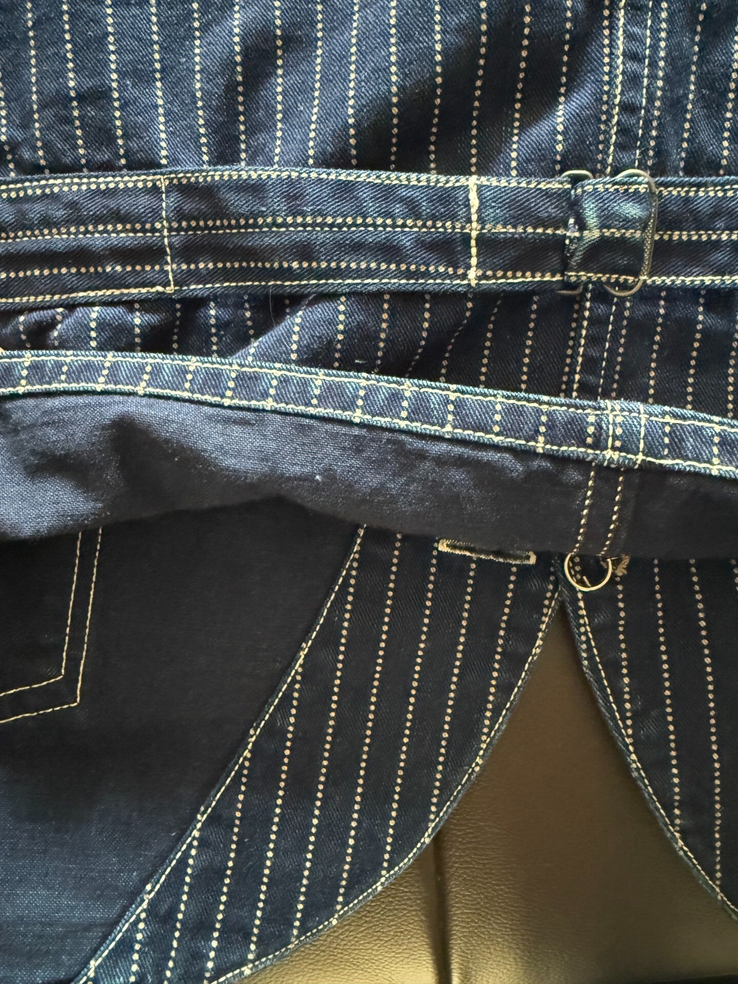 Freewheelers Striped Denim Vest Size 40