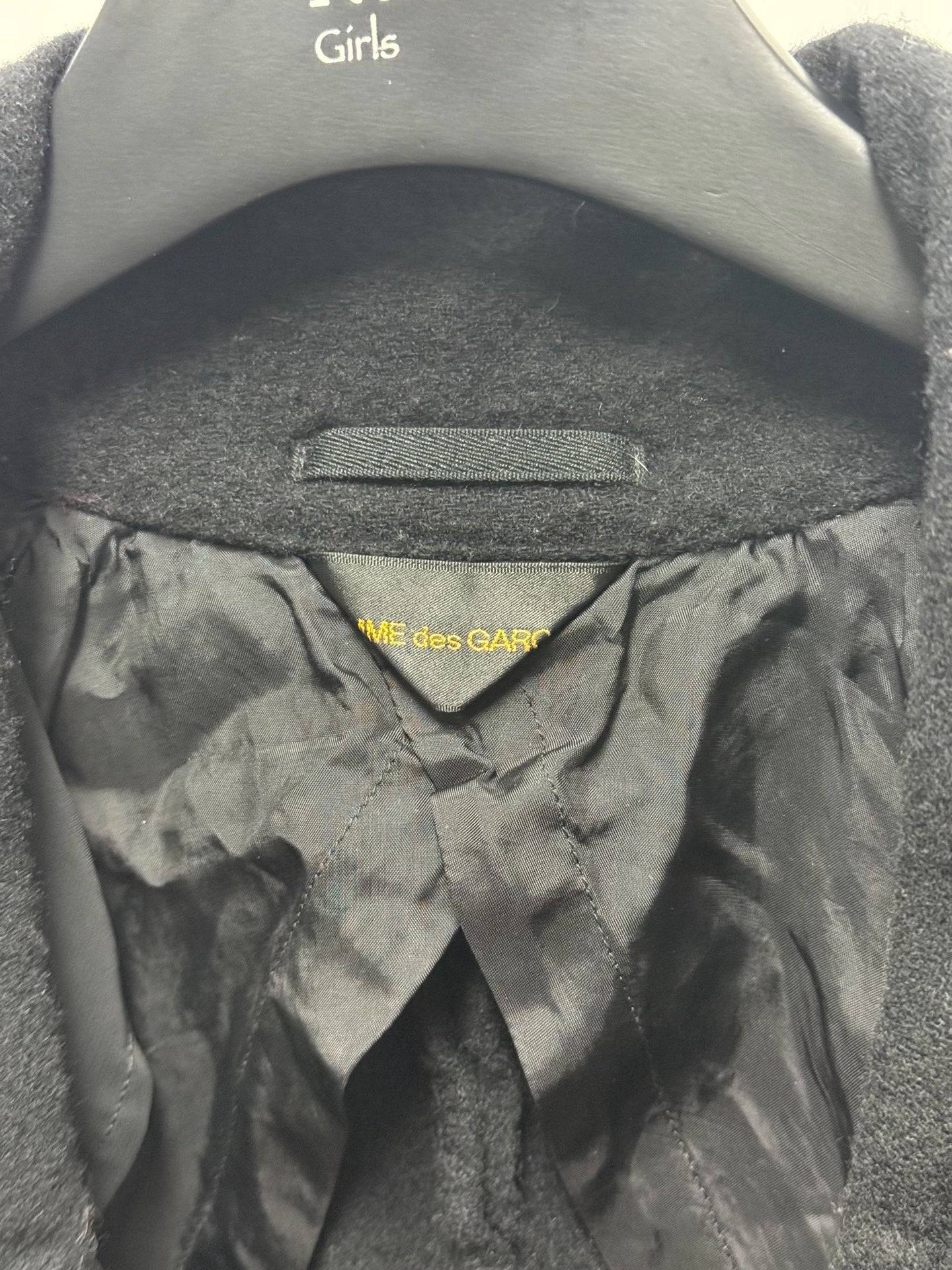 Comme des Garçons Dark Green Velvet Cape Jacket