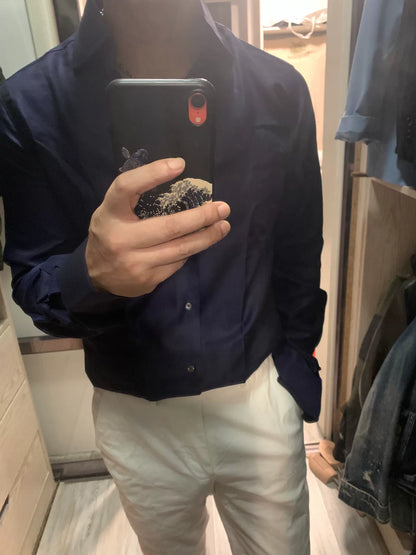 navy long sleeve shirt by stile latino