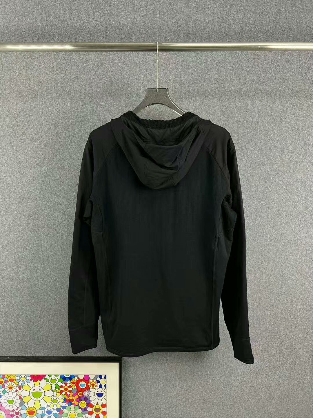 black delta hybrid fleece half-zip jacket
