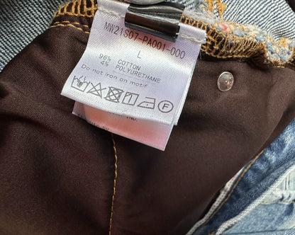 mastermind world skull embroidery denim pants