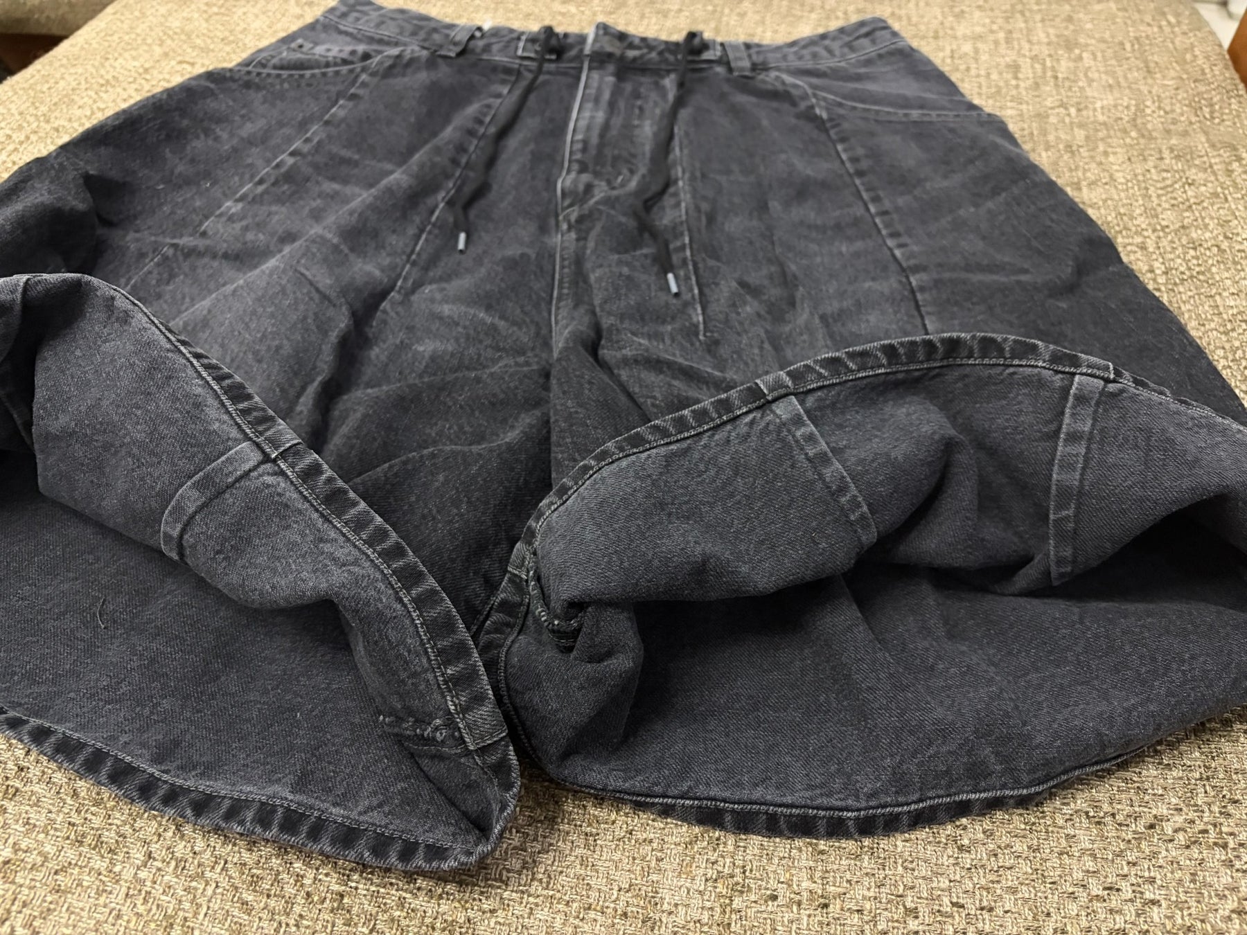Needles x Beams Washed Denim Shorts