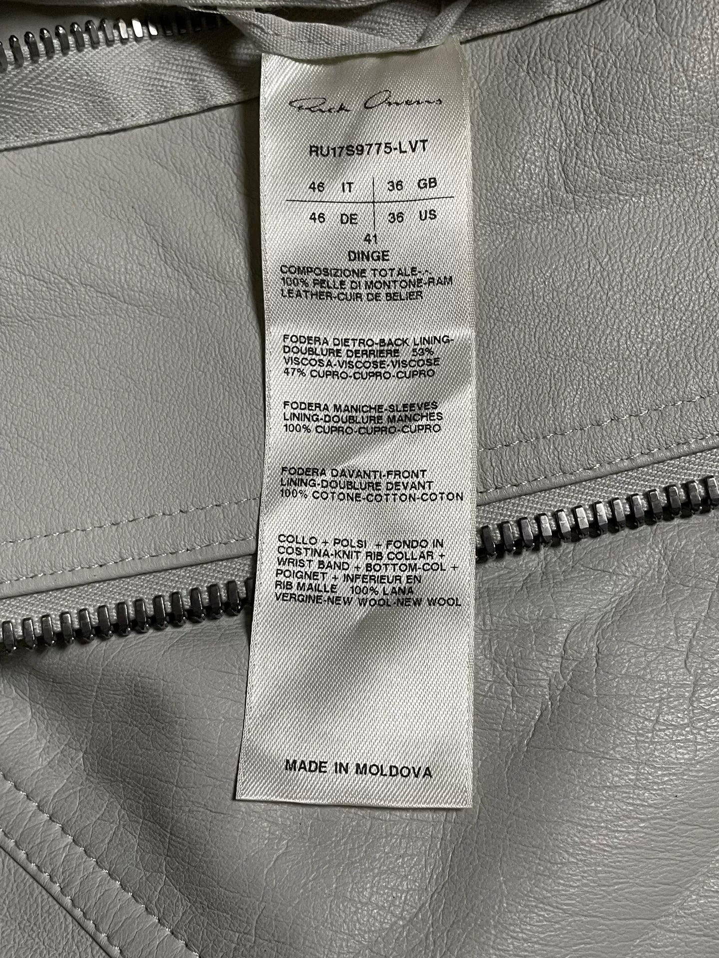 rick owens ro ma1 leather bomber jacket