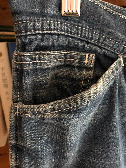 stylish straight-leg denim wide-leg pants