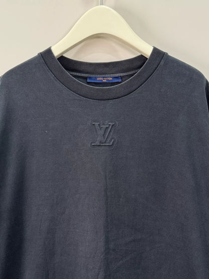 louis vuitton embossed logo black t-shirt xl