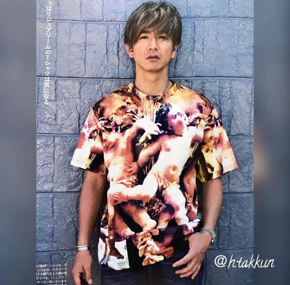 supreme oil painting angel short sleeve tee