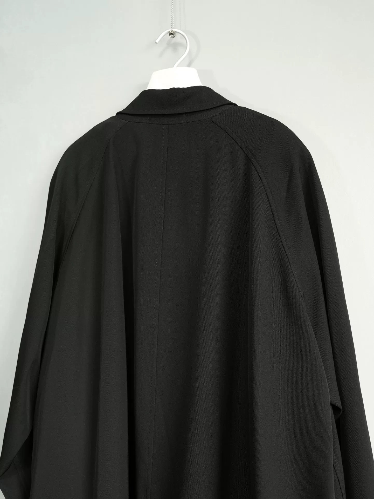 detachable black coat by yohji yamamoto