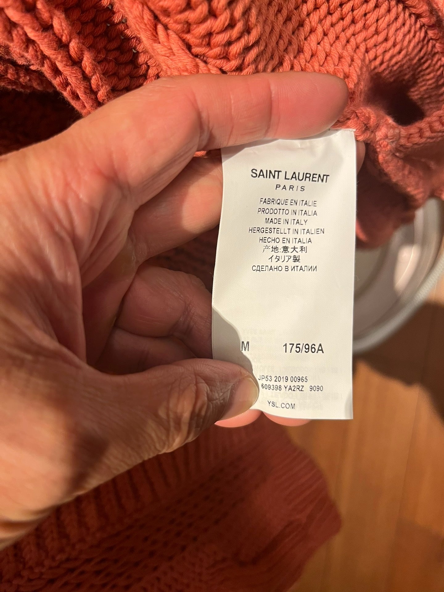 Saint Laurent Gradient Cable-Knit Hooded Cardigan