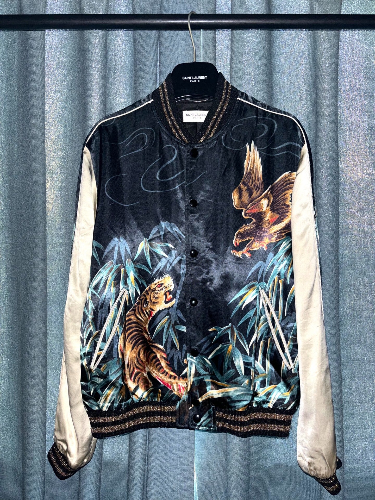 saint laurent tiger eagle bomber jacket